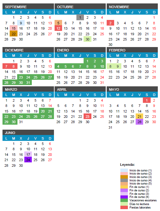 calendario escolar